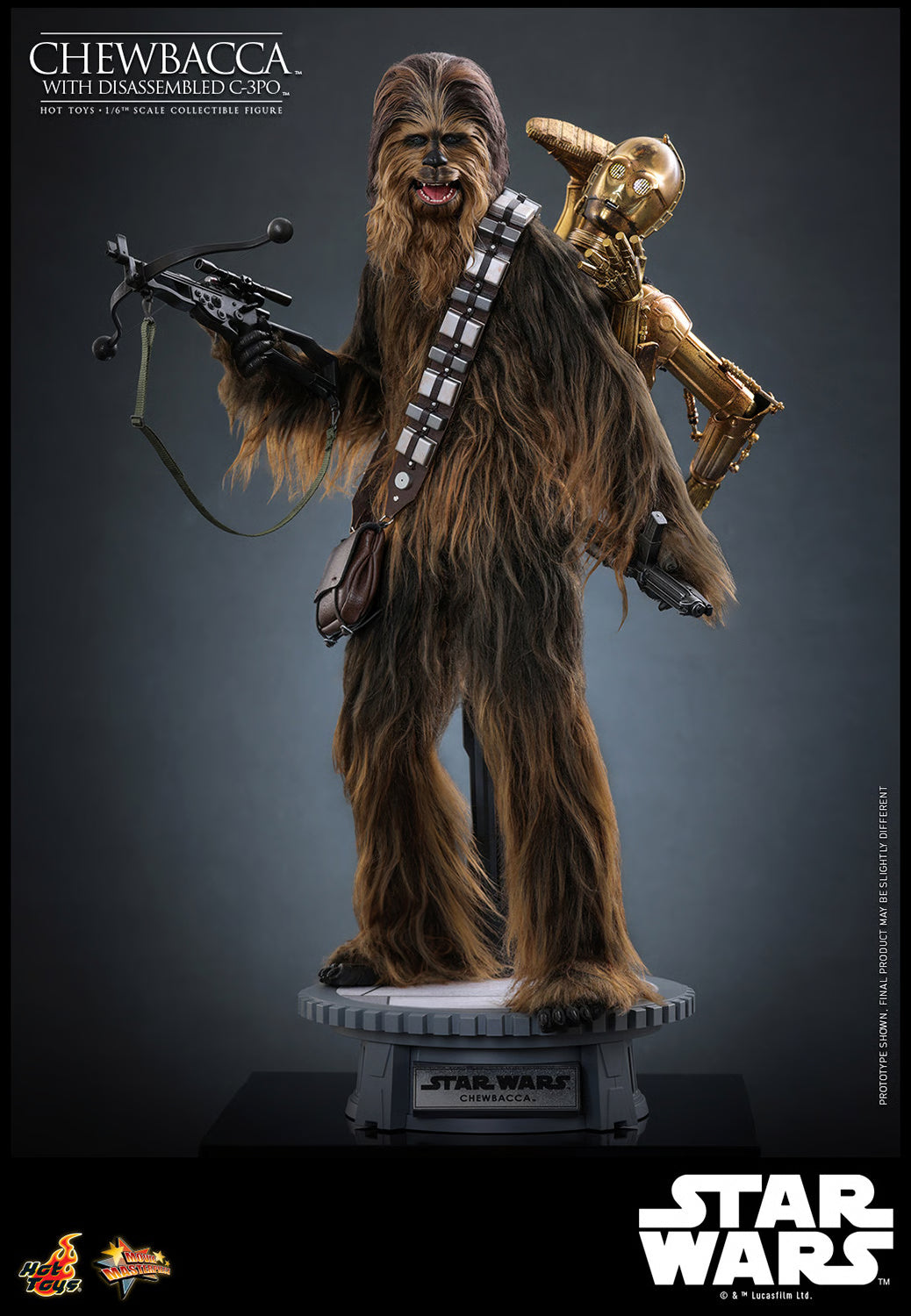 chikatoys　チカトイズ　threea　hottoys　1/6　フィギュア Hot Toys Chewbacca & C-3PO 1/6 Set | Empire Strikes Back | Moon