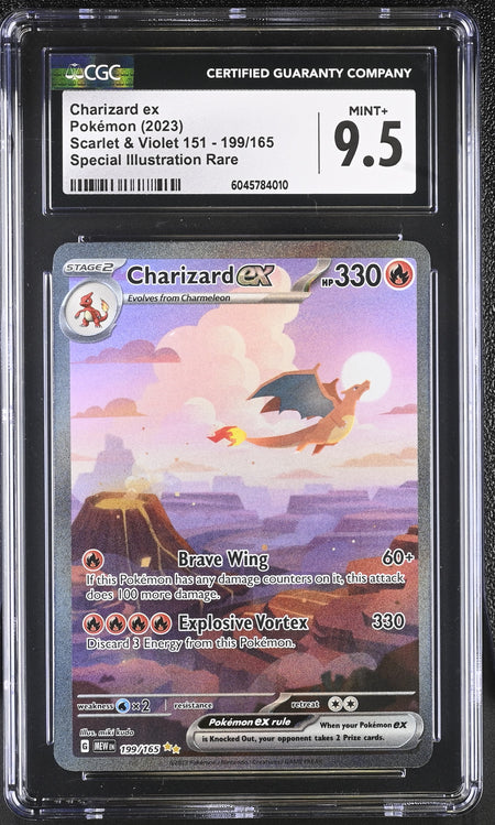 Charizard ex 199/165 SIR CGC 9.5 Scarlet & Violet 151 | Moon Whale moon-whale.com Charizard ex 199/165 SIR CGC 9.5 Scarlet & Violet 151 | Moon Whale moon-whale.com