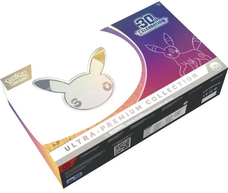 Pokémon TCG 30th Celebration Ultra-Premium Collection Night featuring Umbreon ex and Pikachu ex.
