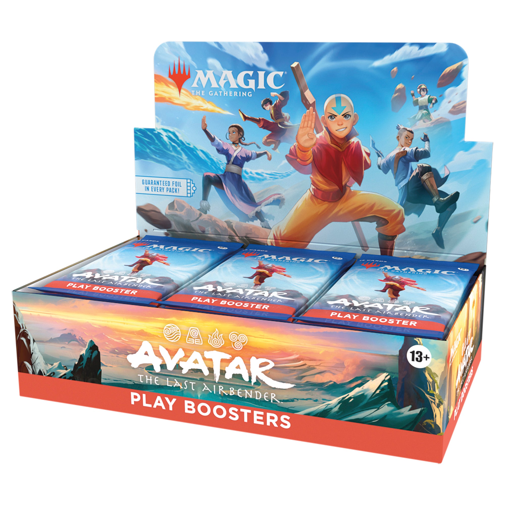 Magic: The Gathering Avatar Play Booster Box sealed with 30 Play Booster packs.