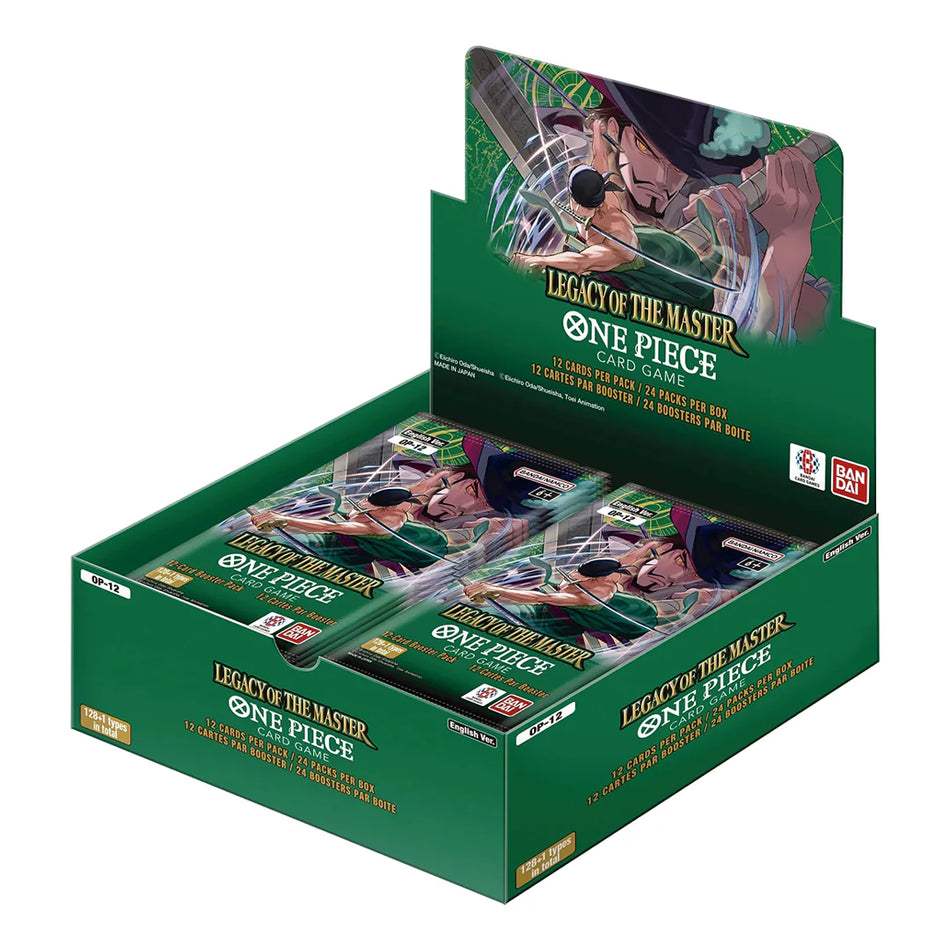 Card game box for 'One Piece' with green and multicolor design