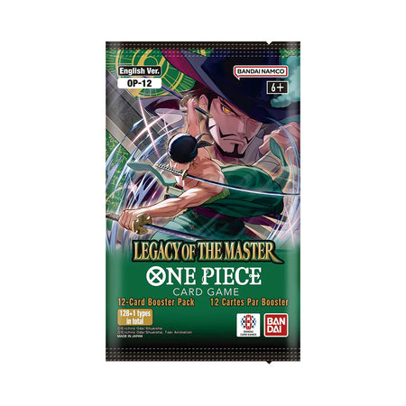One Piece card game booster pack with character illustration on a white background