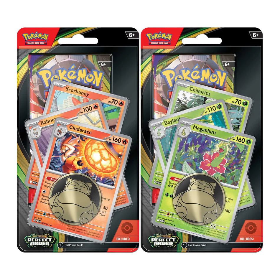 Pokémon Mega Evolution Perfect Order checklane blister packs set of 2.