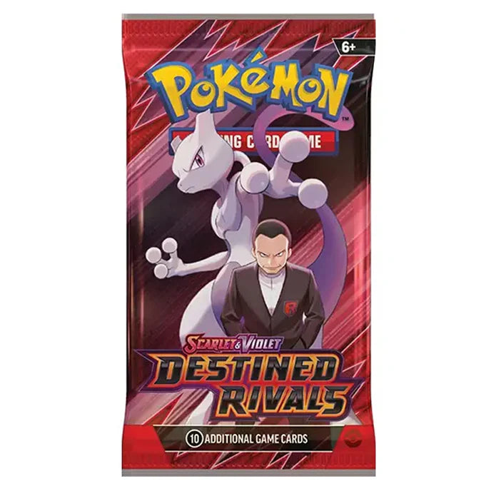 Mewtwo and Giovanni Destined Rivals booster pack artwork