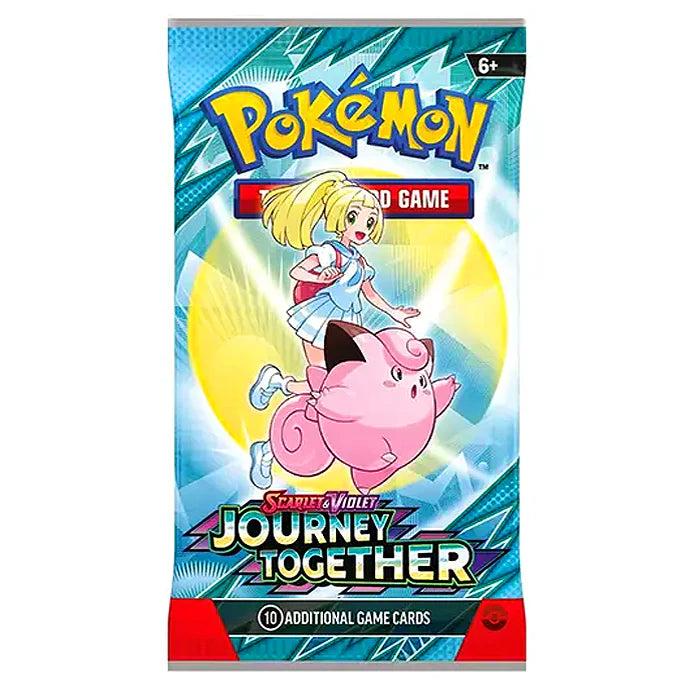 Pokémon TCG Journey Together booster pack featuring Lillie and Clefairy