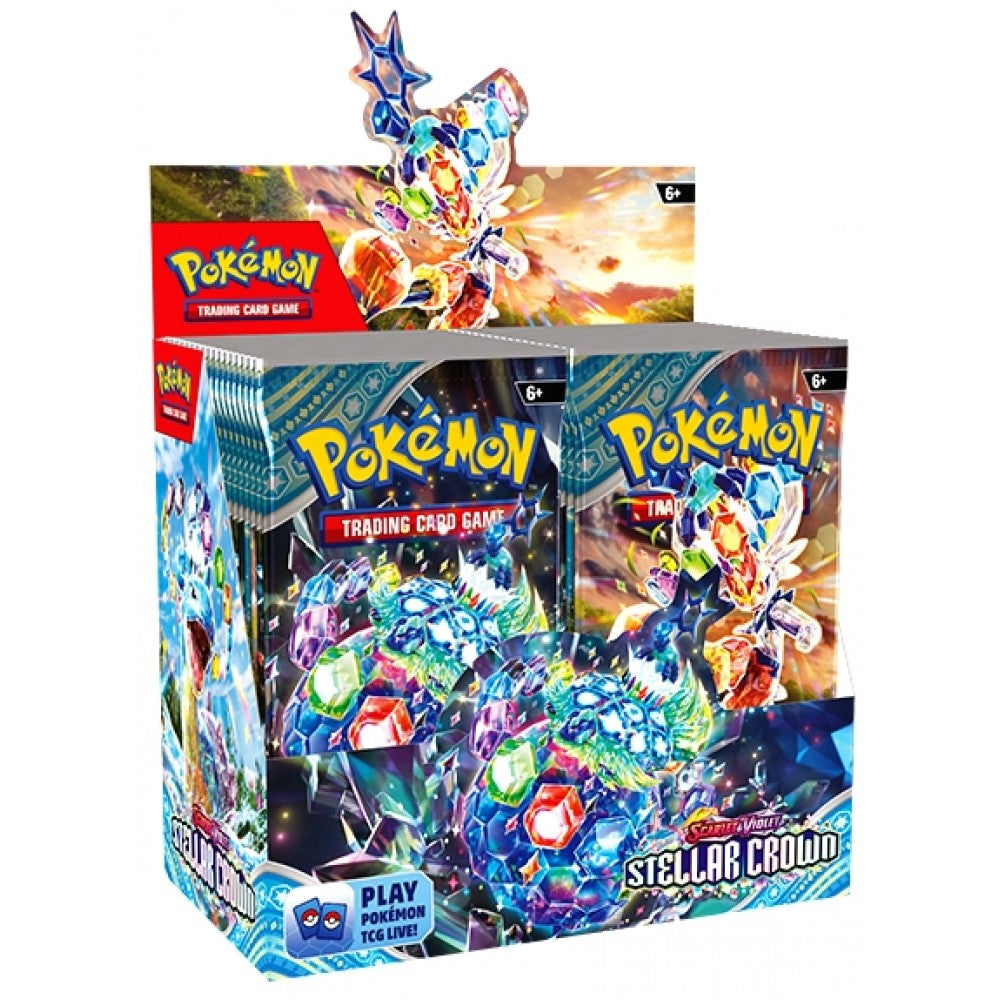 Pokmon TCG: Scarlet & VioletStellar Crown Booster Box (36 Packs) moon-whale.com Pokmon TCG: Scarlet & VioletStellar Crown Booster Box (36 Packs) moon-whale.com