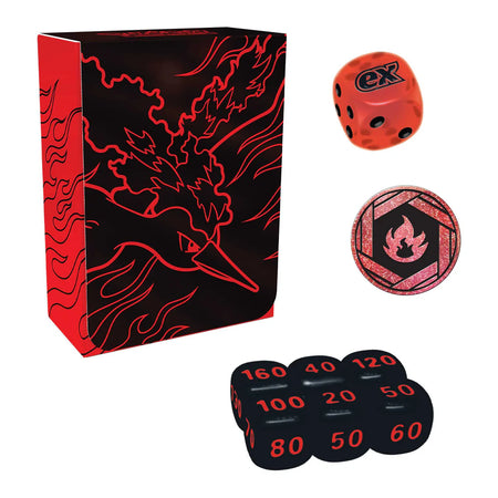 Dice, counters, and deck box