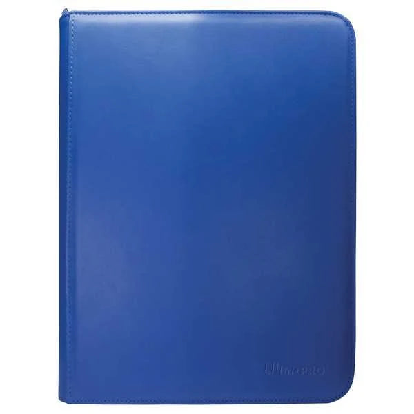 Ultra PRO Vivid 9-Pocket Zippered PRO-Binder for trading cards. Blue