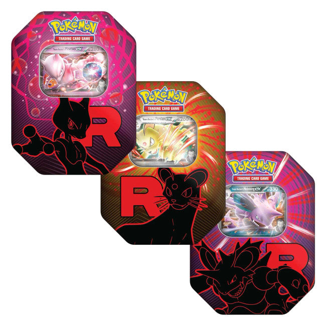 Pokémon TCG: Team Rocket Tin (Full Set of 3 Tins)