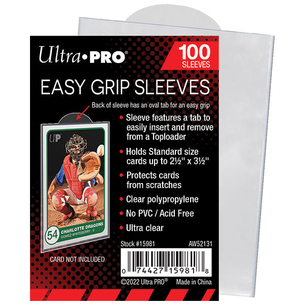 Ultra Pro Easy Grip Sleeves packaging with card display