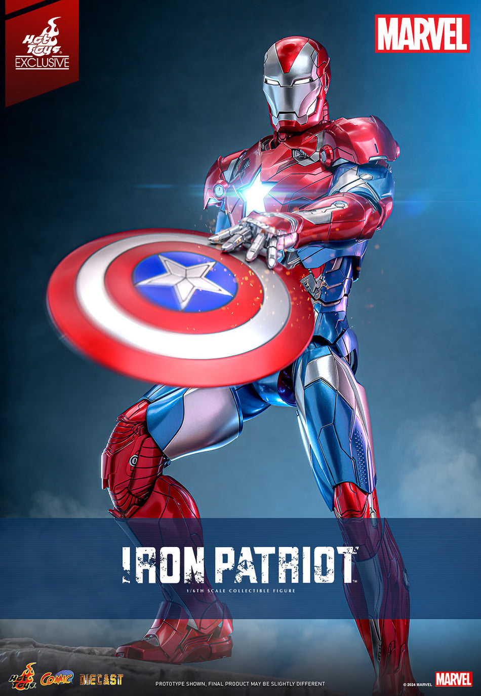 Marvel: Hot Toys 1/6 Scale Action Figure: Iron Patriot