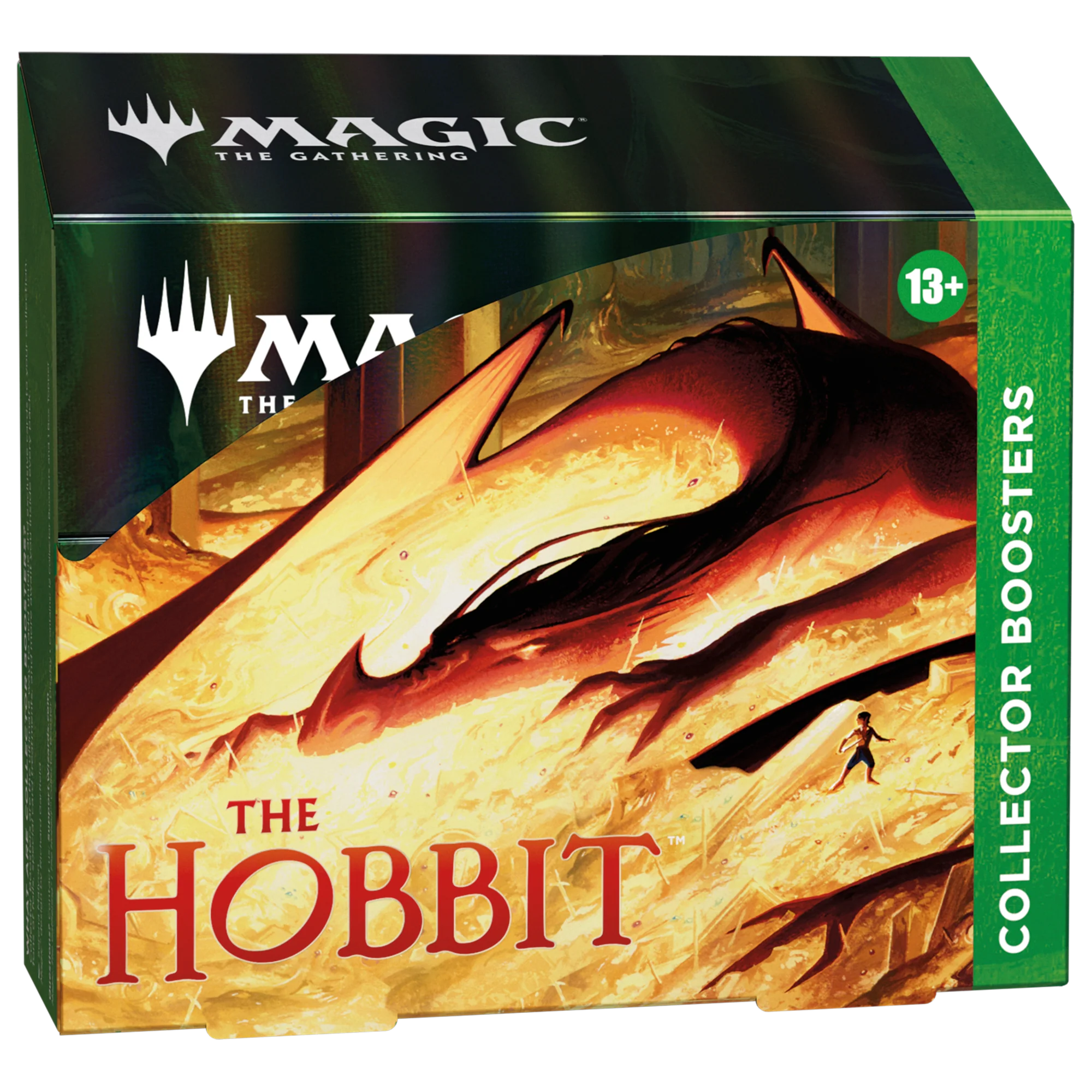 Magic: The Gathering 'The Hobbit' collector boosters box with dragon illustration
