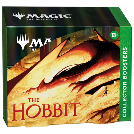 Magic: The Gathering 'The Hobbit' collector boosters box with dragon illustration