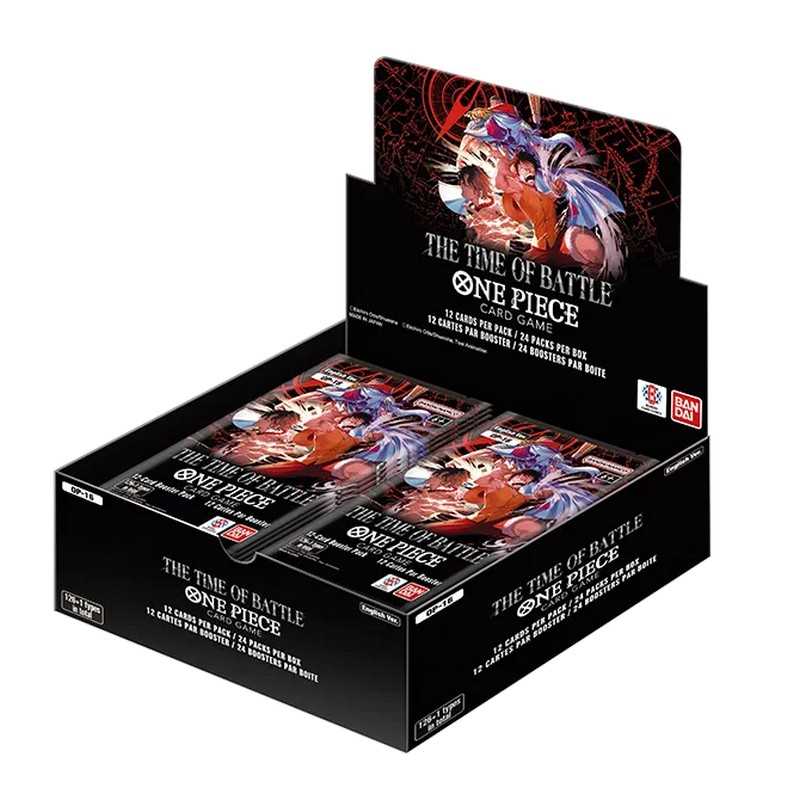 One Piece Card Game OP-16 Time of Battle Booster Box with 24 sealed booster packs.