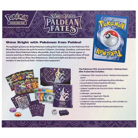 Pokmon TCG: Scarlet & VioletPaldean Fates Elite Trainer Box (ETB) moon-whale.com Pokmon TCG: Scarlet & VioletPaldean Fates Elite Trainer Box (ETB) moon-whale.com