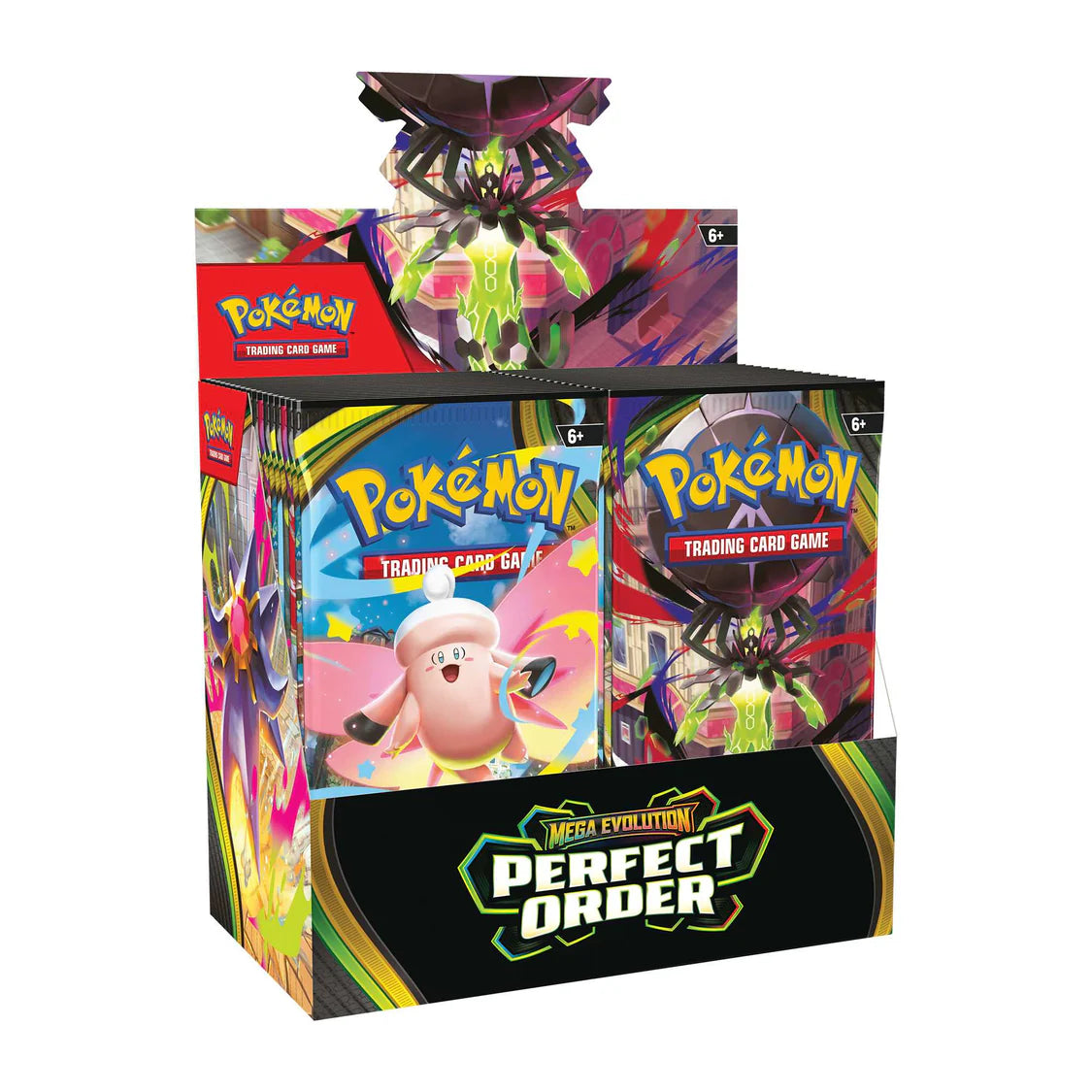 Pokémon Mega Evolution Perfect Order Booster Box sealed with 36 booster packs.