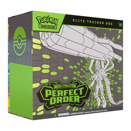 Pokémon Mega Evolution Perfect Order Elite Trainer Box sealed.