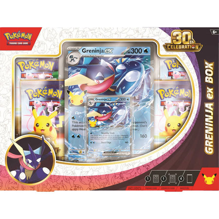 Pokémon TCG 30th Celebration Greninja ex Box.