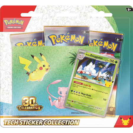 Pokémon TCG 30th Celebration Tech Sticker Collection featuring 