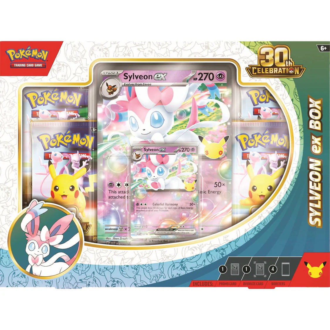 Pokémon TCG 30th Celebration Sylveon ex Box.