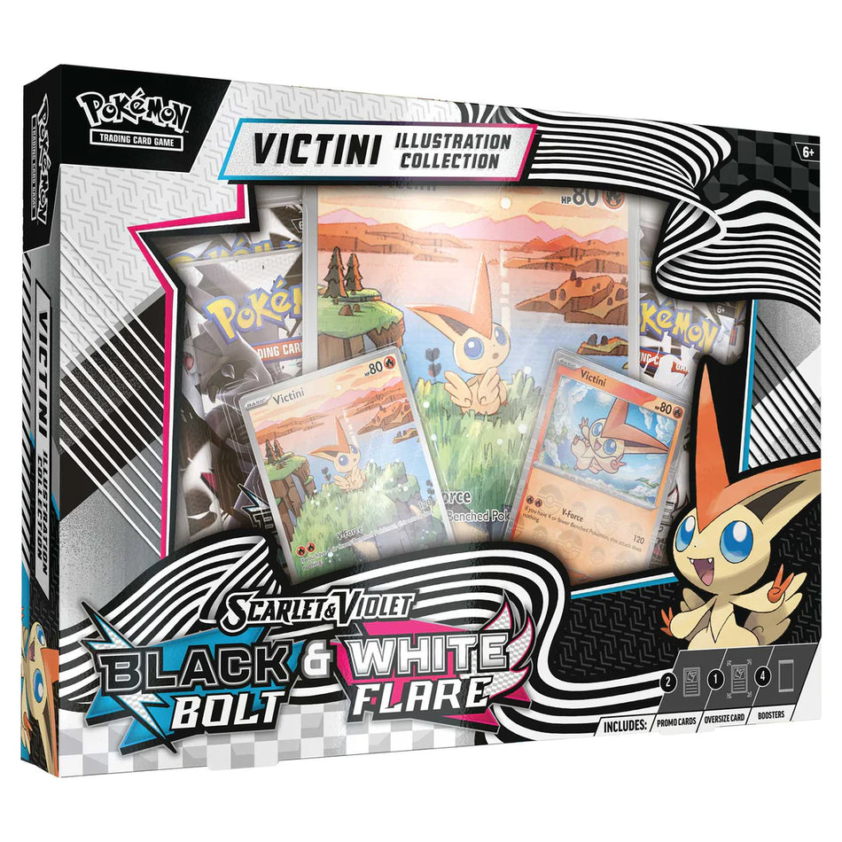 Pokémon TCG: Scarlet & Violet 10.5 – Black & White Victini Illustration Collection Box